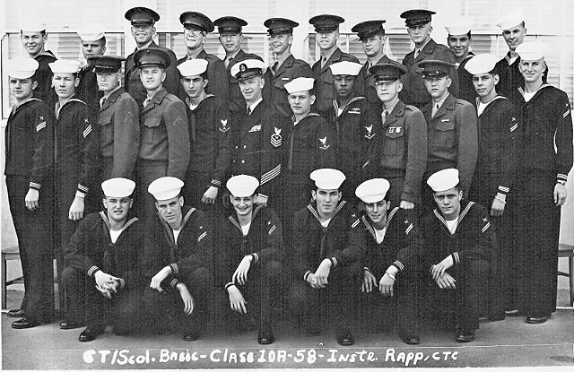 Imperial Beach (IB) Basic Class 10A-58(R) Jan 1958 - Instructor CTC Rapp