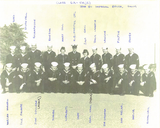 Imperial Beach (IB) Advanced Class 6A-54(R) January 1954 - Instructor CTC Porter