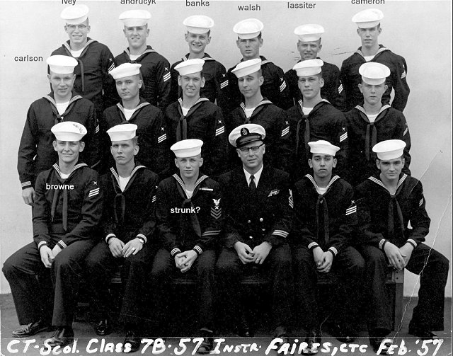 Imperial Beach CT School Advanced Class 7B-57(R) Feb 1957 - Instructor CTC Faires