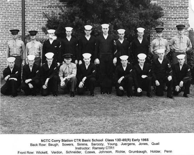 Corry Field CT School Basic Class 13D-65(R) Mar 1965 - Instructor:  CTR1 Ramsey