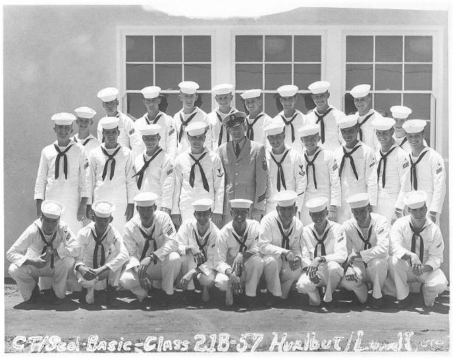Imperial Beach (IB) Basic Class 21B-57(R)  July 1957 - Instructors CTC Hurlbut/CTC Lundt