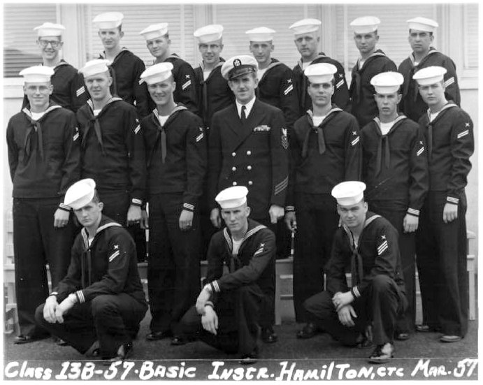 Imperial Beach (IB) Basic Class 13B-57(R) Mar 1957 - Instructor CTC Hamilton