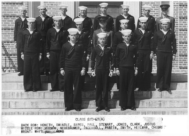 Corry Field CT School Class 02D-67(R) 1967 - Instructor:  CT1 Leonard G. Lee