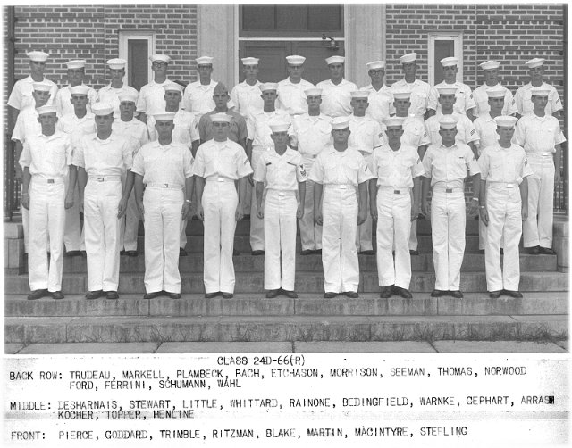 Corry Field CT School Basic Class 24D-66(R) 1966 - Instructor:  CT1 Leonard G. Lee