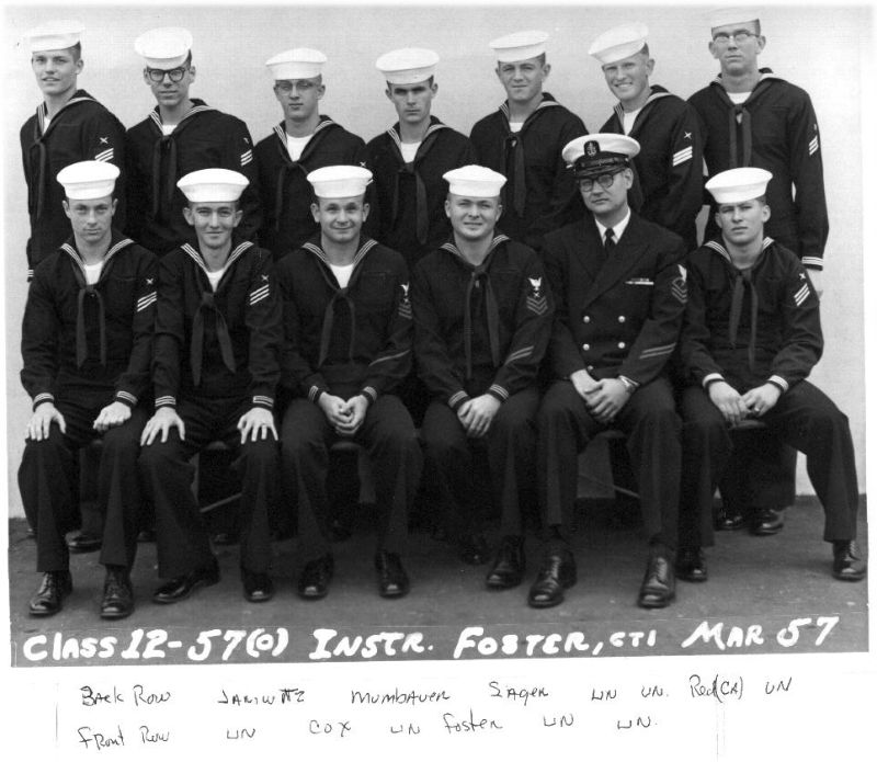 Imperial Beach (IB) Adv Class 12-57(O) Mar 1957 - Instructor CT1 Foster