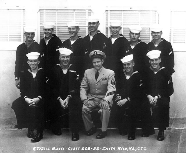 Imperial Beach (IB) Basic Class 20B-58(R) June 1958 - Instructor: CTC P.E. Rice