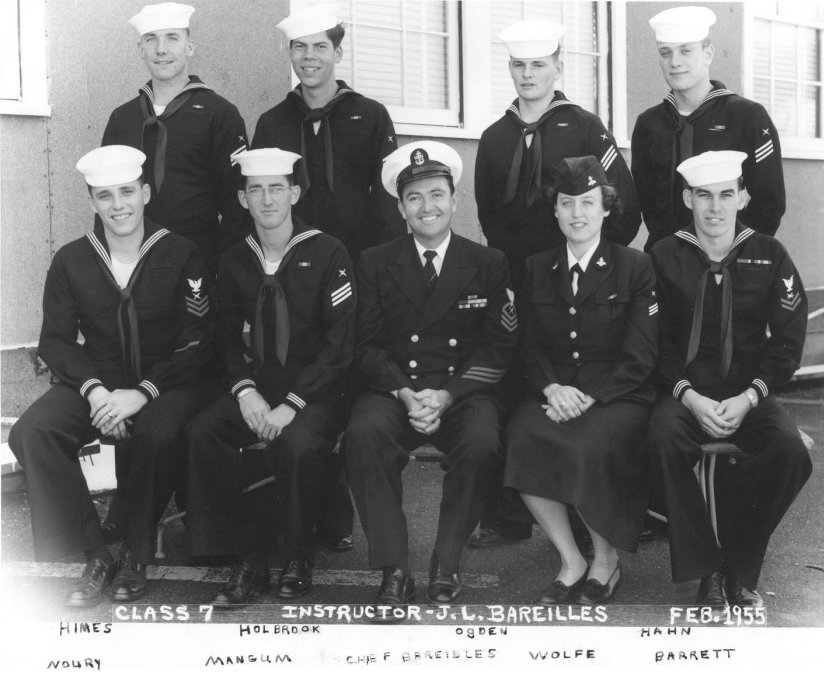 Imperial Beach (IB) Adv. Class 7-55(R) Feb 1955 - Instructor CTC J. L. Bareilles