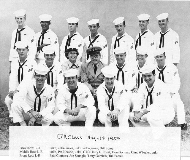 Imperial Beach (IB) Adv. Class ?-54(R) August 1954 - Instructor CTC Harry F. Priest