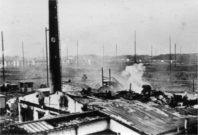 Image from Jay Browne .. Another view of what remains of Building 25 after the fire