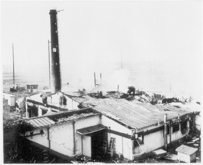 Image from Jay Browne .. Another view of what remains of Building 25 after the fire