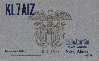 KL7AIZ ... Adak, Alaska - circa 1968