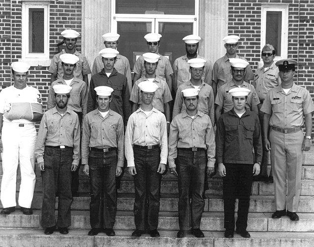 AN/FLR-15 School Graduates D. Knott and B. Juliana and B. Miller Instructors circa 72