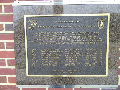 1st Radio Batt Plaque