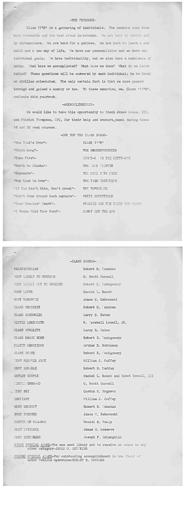 Skaggs Island (CTR) Class 11-66(R) May 1966 - Instructor CTC Thompson