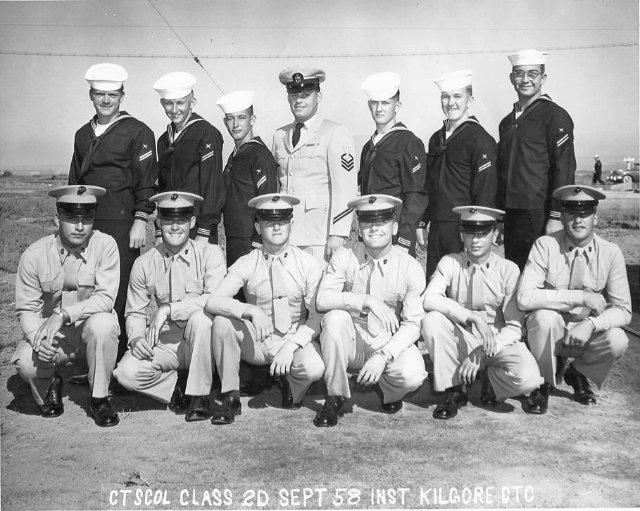 Imperial Beach CTR School Basic Class 2D-59(R) Sept 1958 - Instructor:  CTC Kilgore