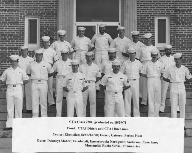Corry Field CTA School 7204 Class of October 1971 - Instructor:  CTA1 Buchanan