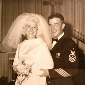 Wedding photo at Clark Air Force base, Philippines in 11/69