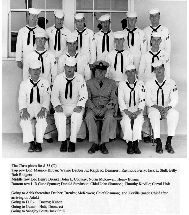 Imperial Beach (IB) Advanced Class 8-55(O) April 1955 - Instructor: CTC John Shannon