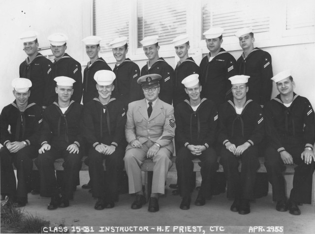 Imperial Beach (IB) Basic Class 15-B1-55(R) April 1955 - Instructor: CTC Priest