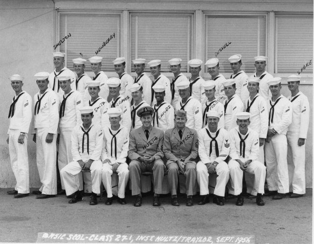 Imperial Beach (IB) Basic Class 27-1-56(R) Sept 1956 - Instructors CTC Hultz/CTC Traylor